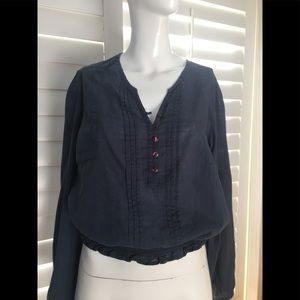 Navy Blue cotton Blouse